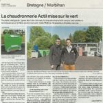 « ACTIL mise sur le vert » dans Ouest France